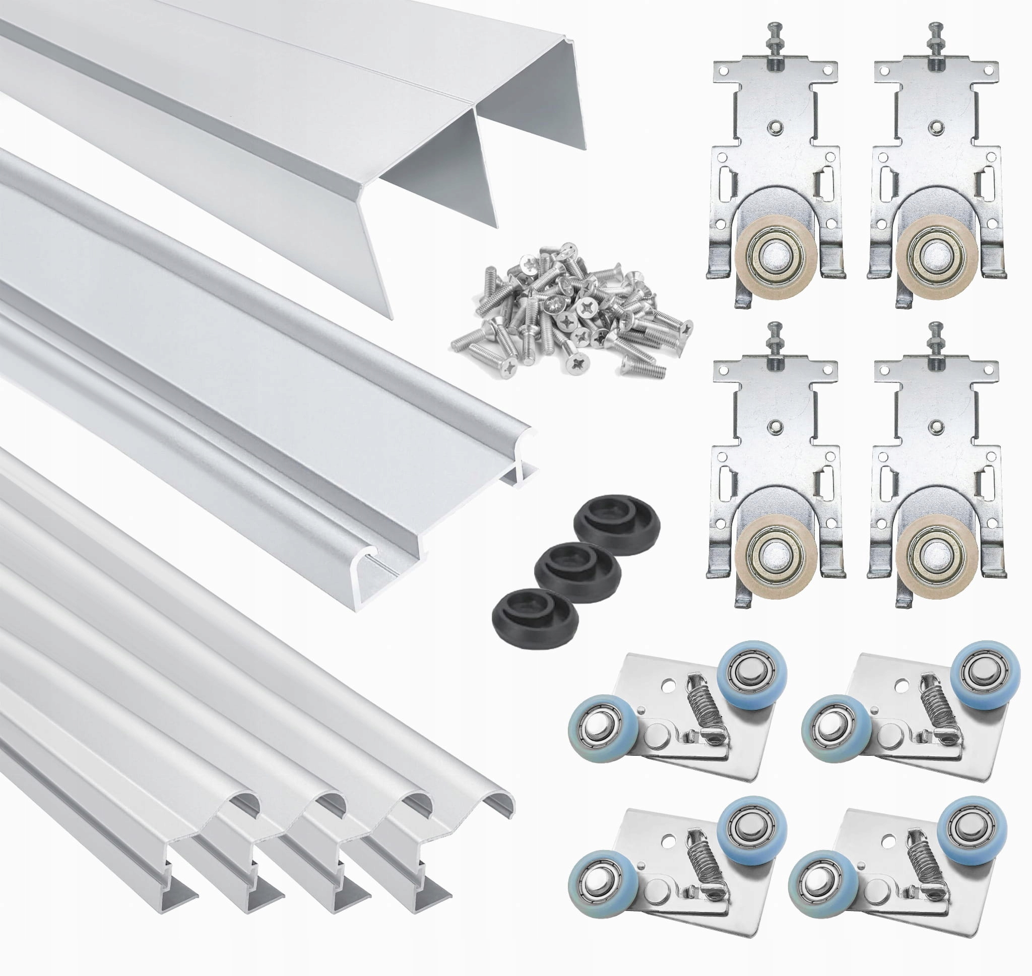 Drzwi przesuwne zestaw okuć szerokość 1,5m 2 drzwi